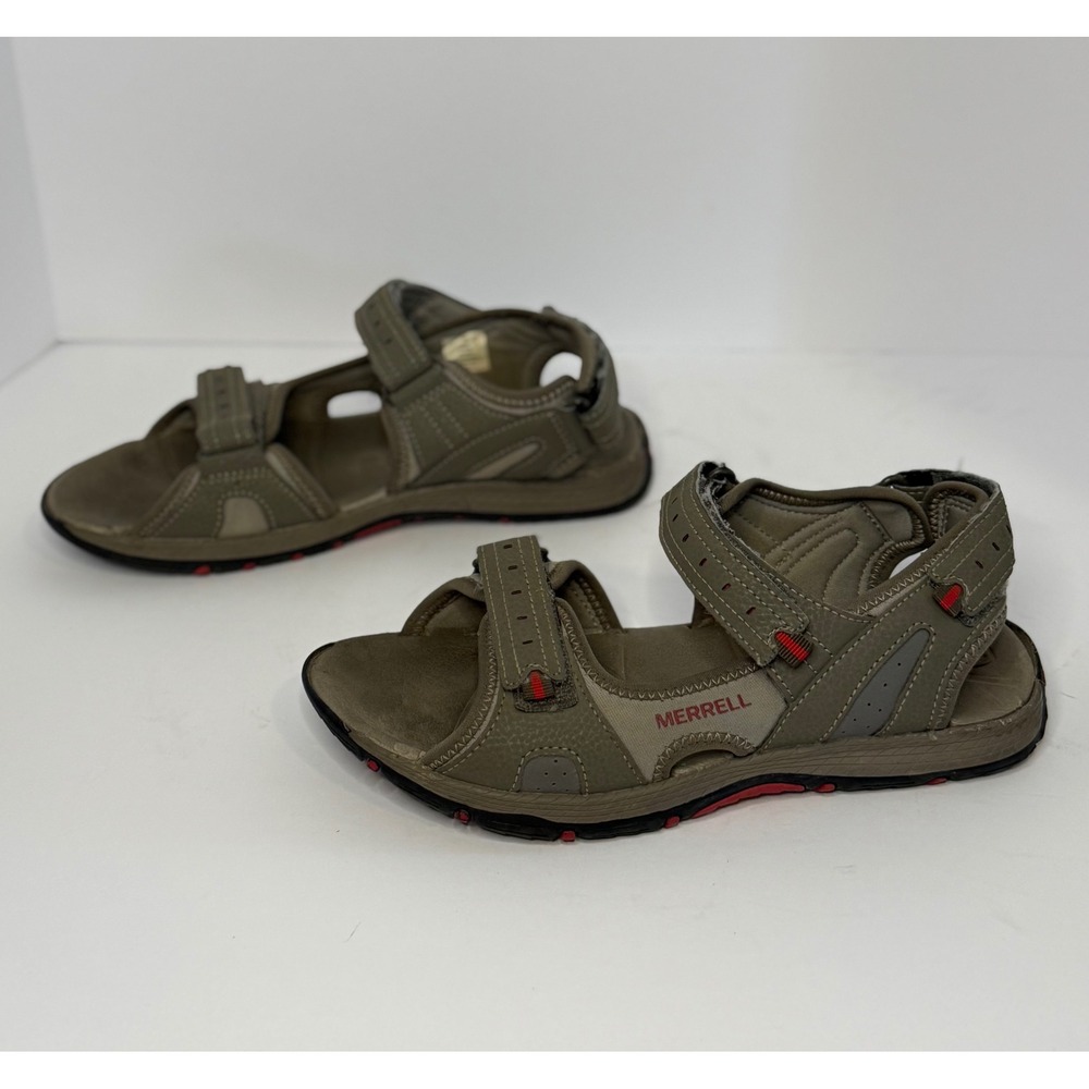 Merrell Kahuna Mens 7 Hiking Sandals Khaki‎ Green Red MX252955 Sport Walking